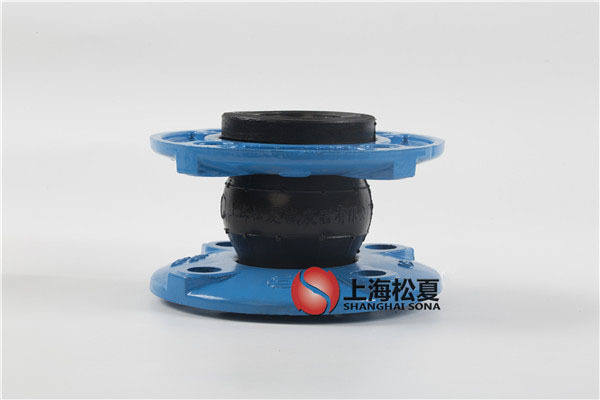 DN50球墨法蘭氟橡膠橡膠軟接頭耐高溫